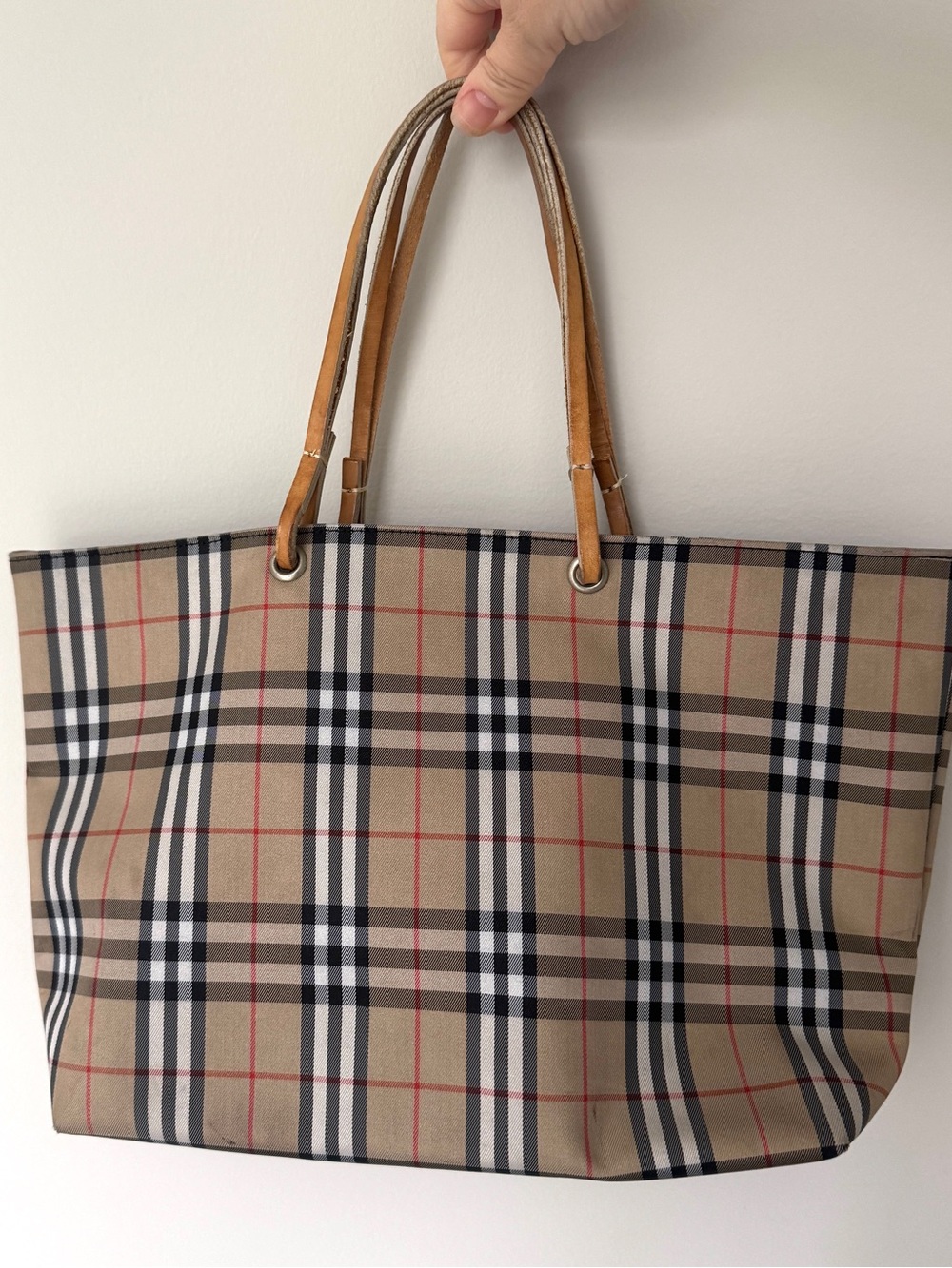 Vintage Burberry London Nova Check Tote Bag